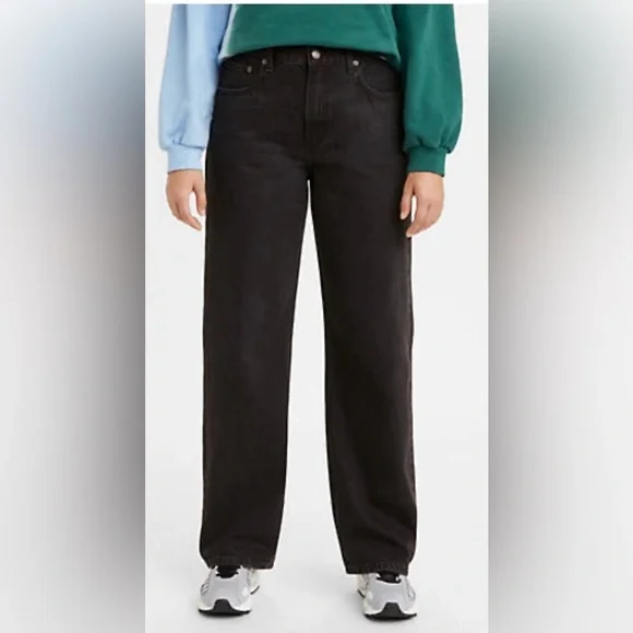 Levi’s 90’s Black Soul-Loose -Mid Rise Straight Fit Jean -EUC!!😍🖤Sz 32​🍂​ - Picture 5 of 10